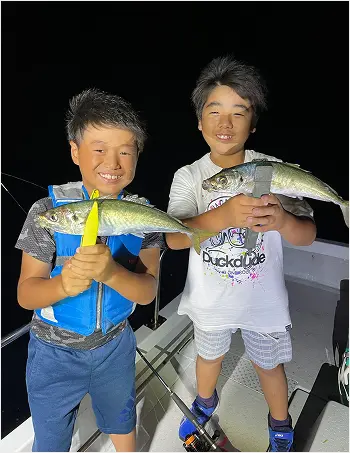 釣行メニュー夜焚き鯵